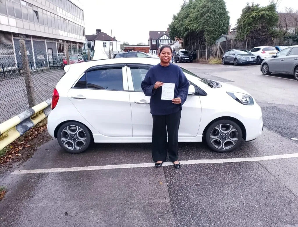 Automatic Driving Lessons North London. Jacintha passed her driving test with Drive with Nik.