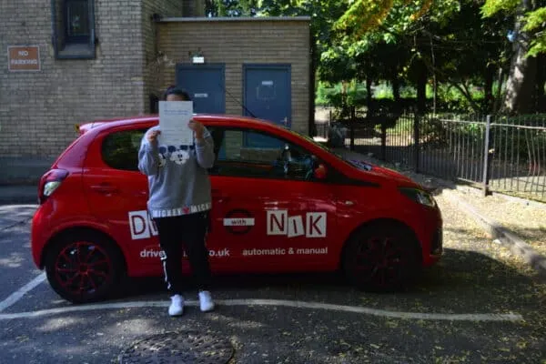Automatic Driving Lessons Southgate. Mareya passed first time with Drive with Nik.