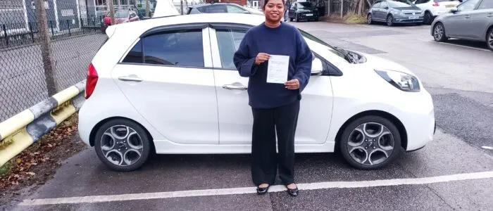 Automatic Driving Lessons North London. Jacintha passed her driving test with Drive with Nik.