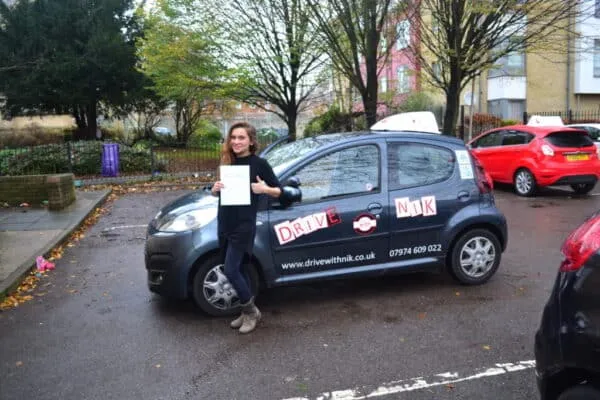 Joanna passed her manual practical driving test first time with Drive with Nik