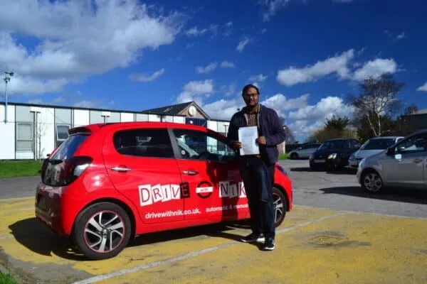 Manual driving lessons Palmers Green Sasi passed his practical driving test with Drive with Nik