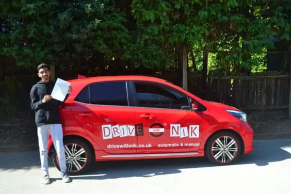 Driving Lessons Southgate. Luke passed his driving test with Drive with Nik.