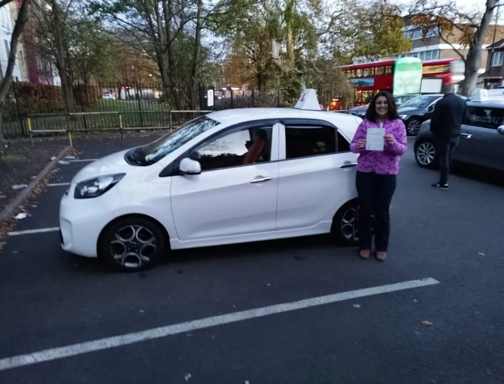 Automatic Driving Lessons North London. Elif passed her practical driving test at the first attempt with Drive with Nik.